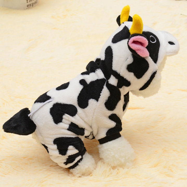 Cozy Cow Hoodie – Winter Outfit for Cats