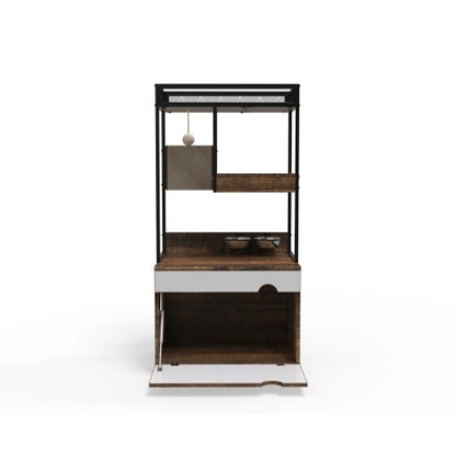 Cat Litter Box Enclosure with Cat Tree Tower