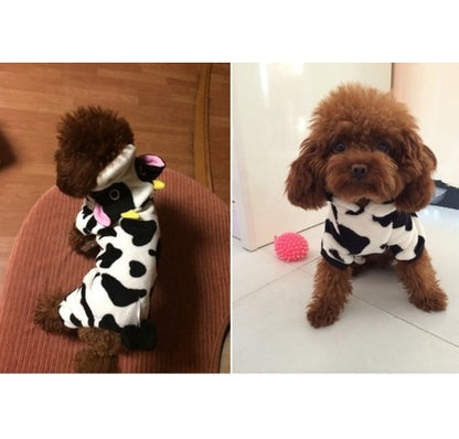 Cozy Cow Hoodie – Winter Outfit for Cats