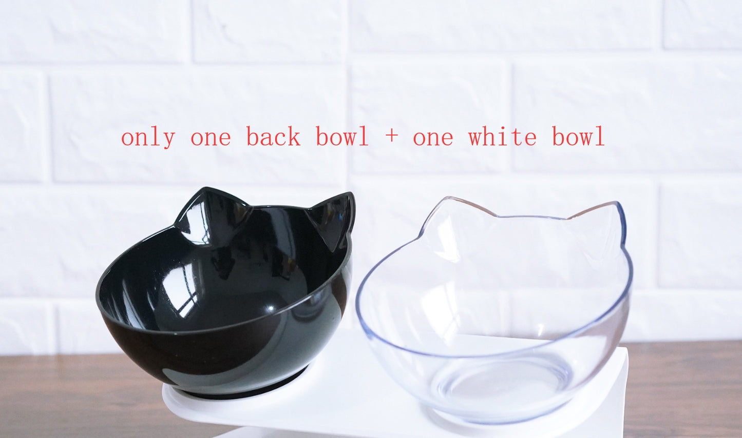 Transparent Tilted Pet Bowl