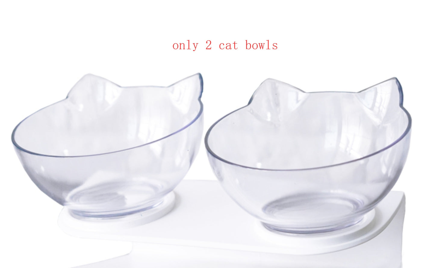Transparent Tilted Pet Bowl
