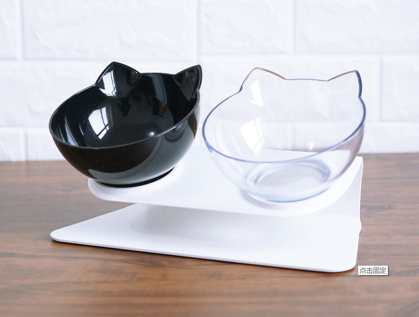 Transparent Tilted Pet Bowl