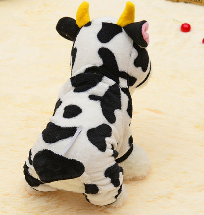 Cozy Cow Hoodie – Winter Outfit for Cats
