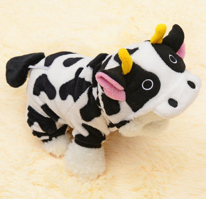 Cozy Cow Hoodie – Winter Outfit for Cats