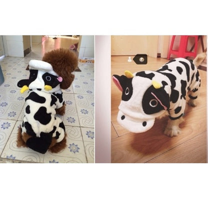 Cozy Cow Hoodie – Winter Outfit for Cats
