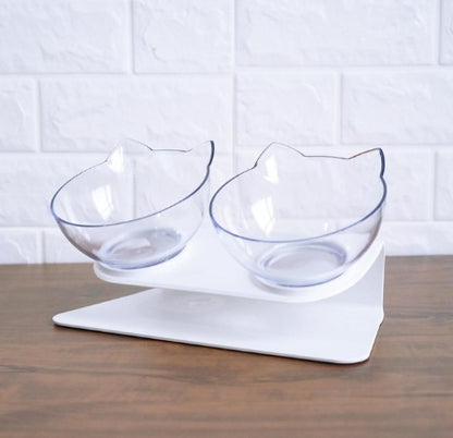 Transparent Tilted Pet Bowl