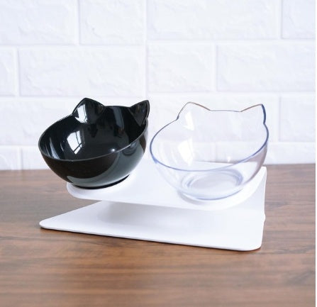 Transparent Tilted Pet Bowl