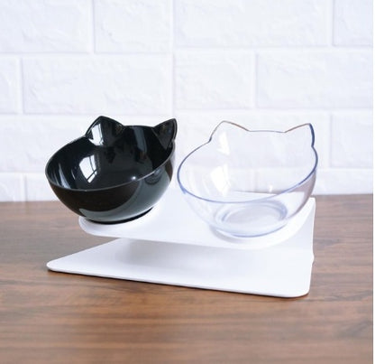 Transparent Tilted Pet Bowl