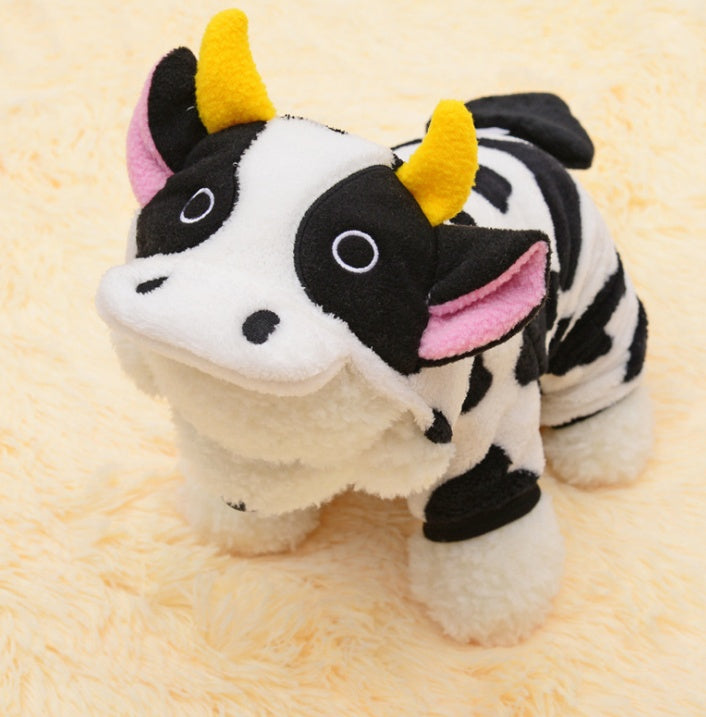 Cozy Cow Hoodie – Winter Outfit for Cats