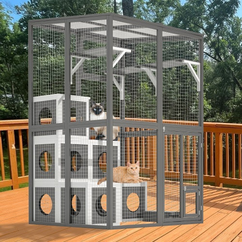 Outdoor Wooden Cat Catio