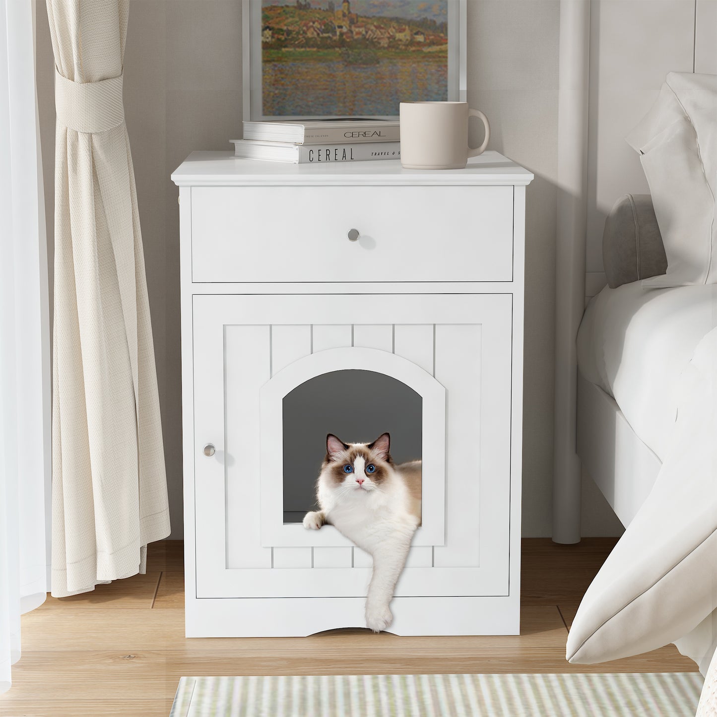 Multi-Functional Wooden Cat House