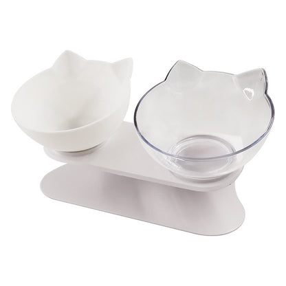 Transparent Tilted Pet Bowl