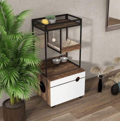 Cat Litter Box Enclosure with Cat Tree Tower