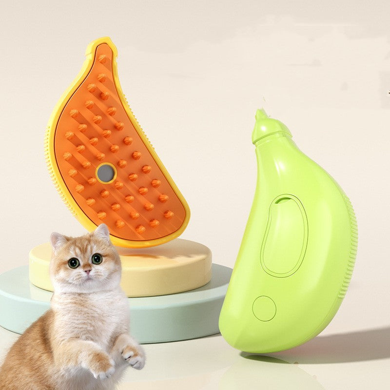 3-in-1 Pet Steam Brush – Clean, Massage & De-Shed